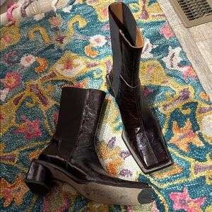 Miista Dark Brown Ankle Boots